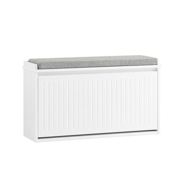 SoBuy Ławka na buty z 1 drzwiami Biały 65x23x82cm Funkcjonalny FSR98-L-W 838183