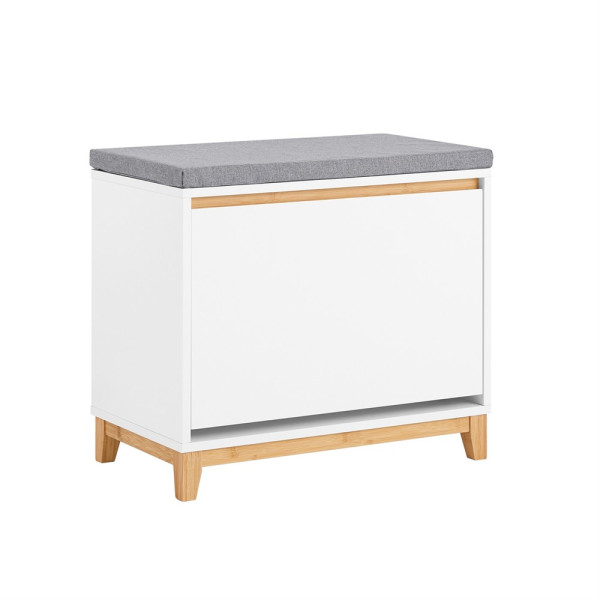 SoBuy Ławka na buty z 1 drzwiczkami 60x34x55cm Nowoczesny FSR191-NW 896467
