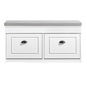 SoBuy Ławka na buty z 1 szufladą Biały 104.5x24x54.3cm FSR64-WG 837485 SoBuy Ławka na buty z 1 szufladą Biały 104.5x24x54.3cm FSR64-WG 837485