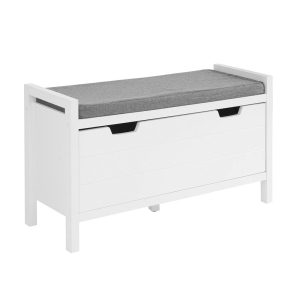SoBuy Ławka na buty z 1 szufladą Biały 91x30x50cm Nowoczesny FSR97-W 837475 SoBuy Ławka na buty z 1 szufladą Biały 91x30x50cm Nowoczesny FSR97-W 837475
