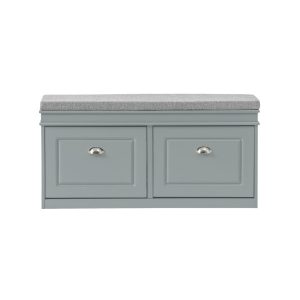 SoBuy Ławka na buty z 2 drzwiczkami Jasnoszary 104x24x52cm FSR64-HG 837491 SoBuy Ławka na buty z 2 drzwiczkami Jasnoszary 104x24x52cm FSR64-HG 837491