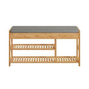 SoBuy Ławka na buty z 2 szufladami 90x30x45cm Klasyczny FSR47-N 813453 SoBuy Ławka na buty z 2 szufladami 90x30x45cm Klasyczny FSR47-N 813453