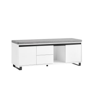 SoBuy Ławka na buty z 2 szufladami Biały 110x35x42cm Przemysłowy FSR176-W 838196 SoBuy Ławka na buty z 2 szufladami Biały 110x35x42cm Przemysłowy FSR176-W 838196