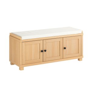 SoBuy Ławka na buty z 3 drzwiczkami 104x35x47cm Nowoczesny FSR188-N 896455 SoBuy Ławka na buty z 3 drzwiczkami 104x35x47cm Nowoczesny FSR188-N 896455