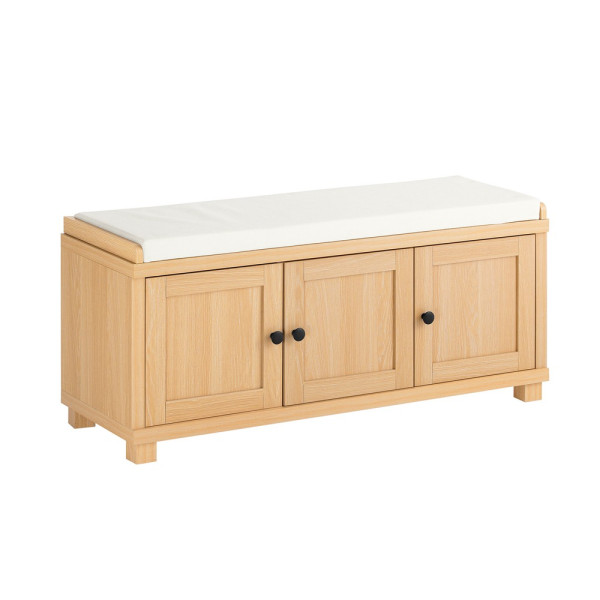 SoBuy Ławka na buty z 3 drzwiczkami 104x35x47cm Nowoczesny FSR188-N 896455