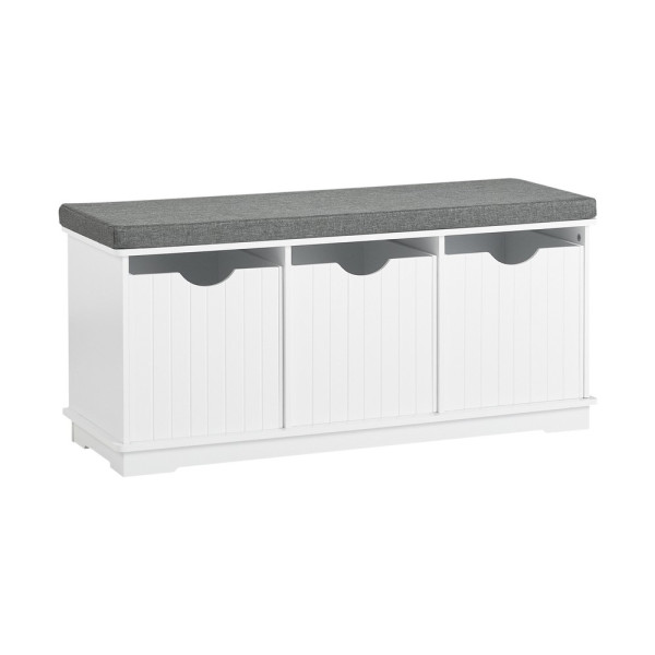 SoBuy Ławka na buty z 3 szufladami Biały 100x36x46cm Nowoczesny FSR30-W 896499