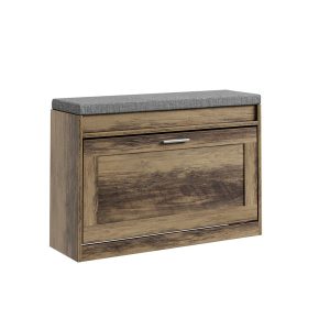 SoBuy Ławka na buty z klapą Brązowy/Szary 75x24x53cm FSR218-F 1038909 SoBuy Ławka na buty z klapą Brązowy/Szary 75x24x53cm FSR218-F 1038909