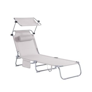 SoBuy Leżak Składany Beż 193x56x103cm Przemysłowy OGS48-MI 811783 SoBuy Leżak Składany Beż 193x56x103cm Przemysłowy OGS48-MI 811783