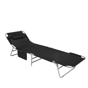 SoBuy Leżak Składany Czarny 193x57x79cm Przemysłowy OGS35-SCH 811780 SoBuy Leżak Składany Czarny 193x57x79cm Przemysłowy OGS35-SCH 811780