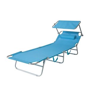 SoBuy Leżak Składany Niebieski 193x56x103cm Przemysłowy OGS48-B 811788 SoBuy Leżak Składany Niebieski 193x56x103cm Przemysłowy OGS48-B 811788