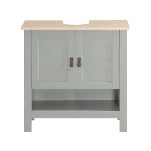 SoBuy Meble łazienkowe z 2 drzwiami Jasnoszary 60x30x60cm BZR69-HG 809683 SoBuy Meble łazienkowe z 2 drzwiami Jasnoszary 60x30x60cm BZR69-HG 809683