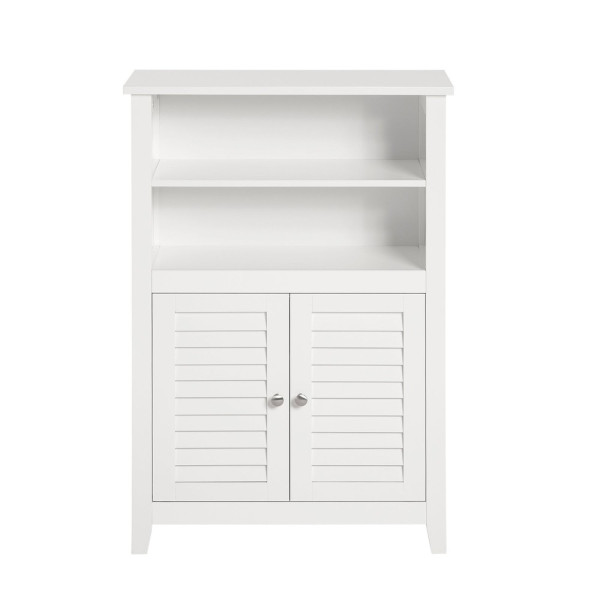 SoBuy Meble łazienkowe z 2 drzwiczkami Biały 60x25.5x90cm Klasyczny BZR13-W 809629