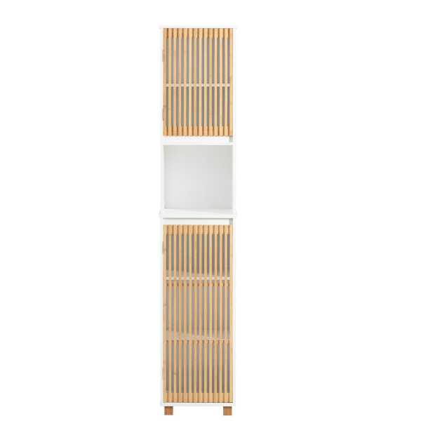SoBuy Meble łazienkowe z jednymi drzwiami Biały Rustykalny BZR127-W 816098