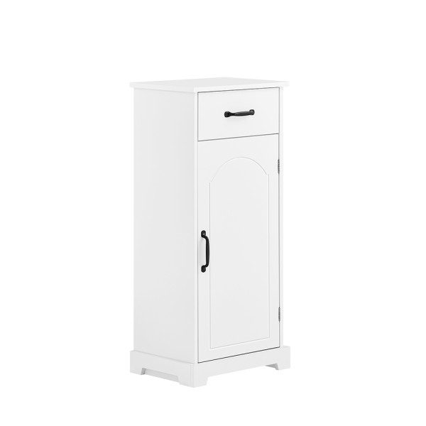 SoBuy Niska szafka łazienkowa z jedną szufladą Biały BZR207-W 809640
