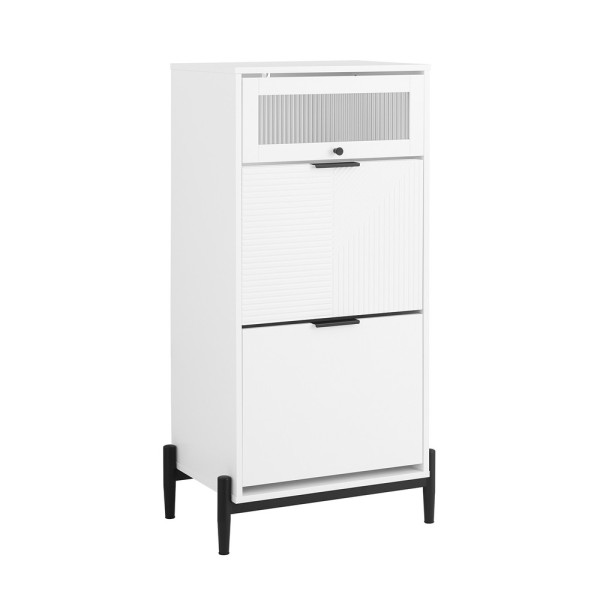 SoBuy Niski kredens jednodrzwiowy Biały 53x40x115.5cm Nowoczesny FSB95-W 813004