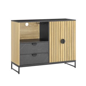 SoBuy Niski kredens z 2 szufladami 119.5×46.5x85cm Przemysłowy FSB103-N 838113 SoBuy Niski kredens z 2 szufladami 119.5×46.5x85cm Przemysłowy FSB103-N 838113