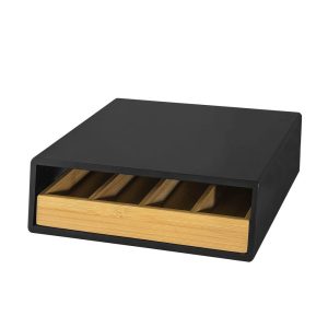 SoBuy Organizer na kapsułki z szufladą Czarny 30x31x10cm FRG280-SCH 902750 SoBuy Organizer na kapsułki z szufladą Czarny 30x31x10cm FRG280-SCH 902750