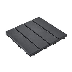 SoBuy Płytki podłogowe modułowe Czarny 30x30x2cm SDA14-HG 1034292