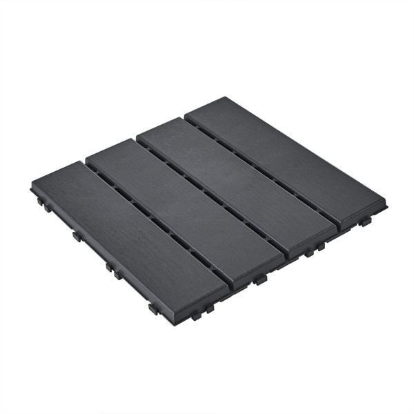 SoBuy Płytki podłogowe modułowe Czarny 30x30x2cm SDA14-HG 1034292