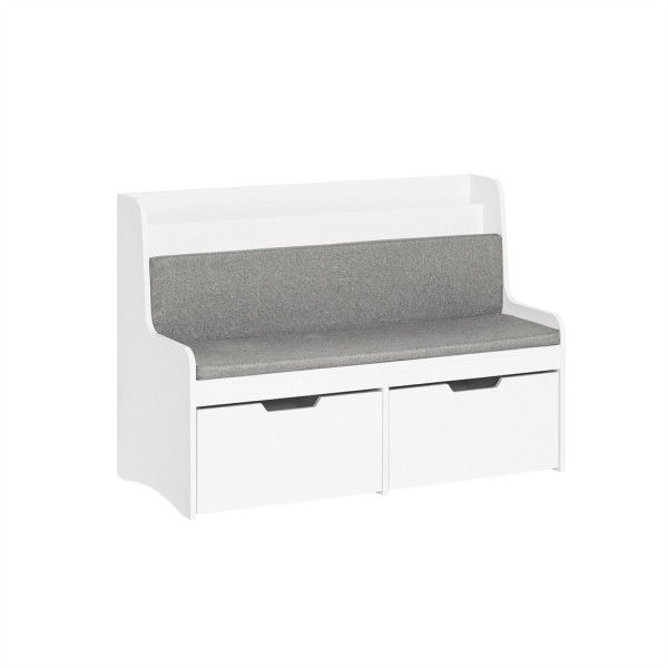 SoBuy Pojemnik na zabawki Biały 100x45x70cm Funkcjonalny KMB66-W 809625