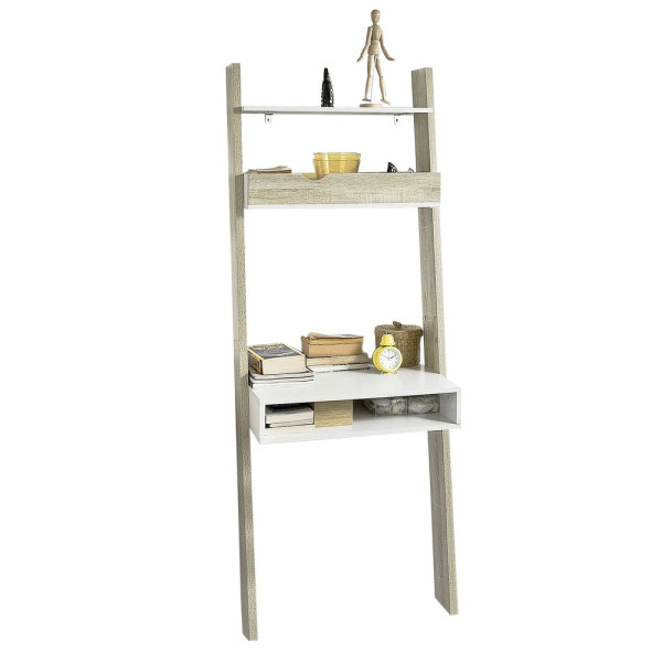 SoBuy Regał drabinka z 3 półkami 65x45x176.4cm Nowoczesny FRG111-NW 811729