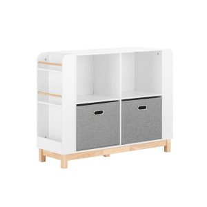 SoBuy Regał dziecięcy z 2 szufladami Biały 100x35x80cm Nowoczesny KMB85-W 813114 SoBuy Regał dziecięcy z 2 szufladami Biały 100x35x80cm Nowoczesny KMB85-W 813114