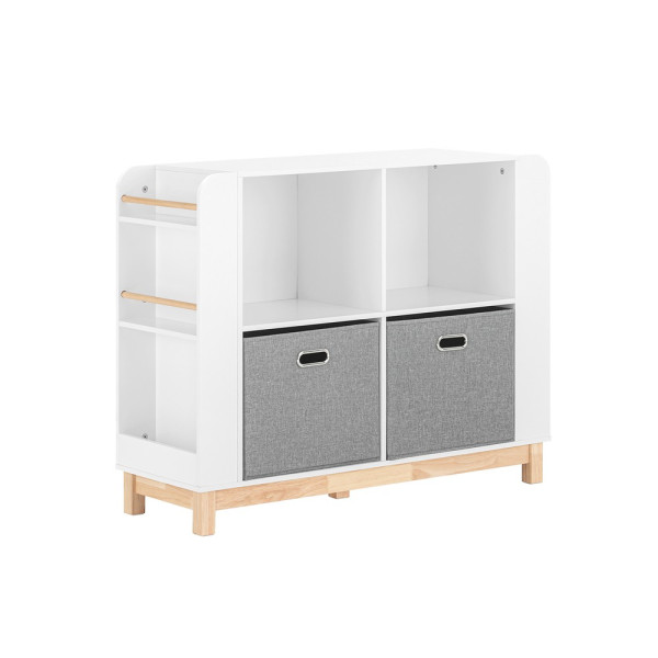 SoBuy Regał dziecięcy z 2 szufladami Biały 100x35x80cm Nowoczesny KMB85-W 813114