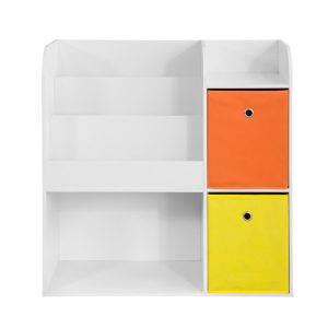 SoBuy Regał dziecięcy z 2 szufladami Biały 89×34.8x87cm KMB37-W 813099 SoBuy Regał dziecięcy z 2 szufladami Biały 89×34.8x87cm KMB37-W 813099
