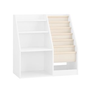 SoBuy Regał dziecięcy z 3 półkami Biały Funkcjonalny KMB119-W 813084 SoBuy Regał dziecięcy z 3 półkami Biały Funkcjonalny KMB119-W 813084