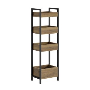 SoBuy Regał otwarty z 4 półkami Brązowy/Czarny 90x28x20cm FRG226-H-F 1074660 SoBuy Regał otwarty z 4 półkami Brązowy/Czarny 90x28x20cm FRG226-H-F 1074660