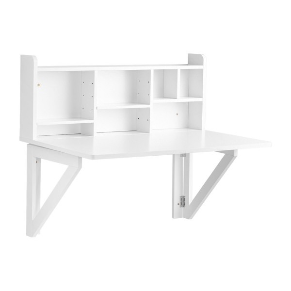 SoBuy Składane biurko komputerowe Biały 90x60x78cm FWT07-II-W 804354