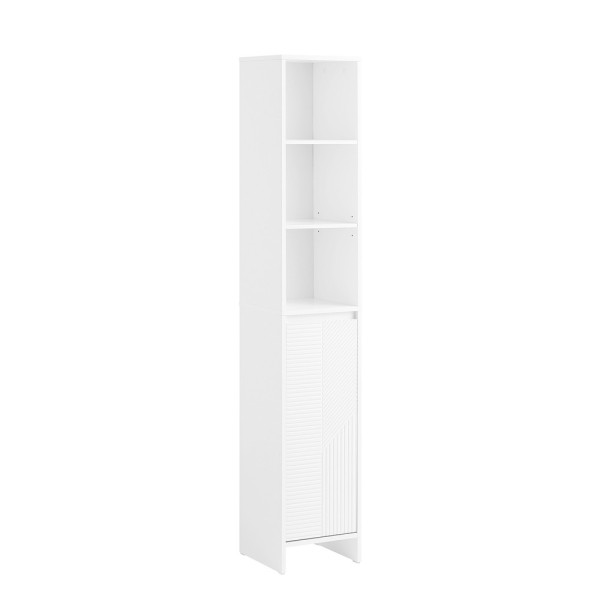 SoBuy Słupek łazienkowy z 1 drzwiami Biały 30x30x170cm Klasyczny BZR158-W 816094
