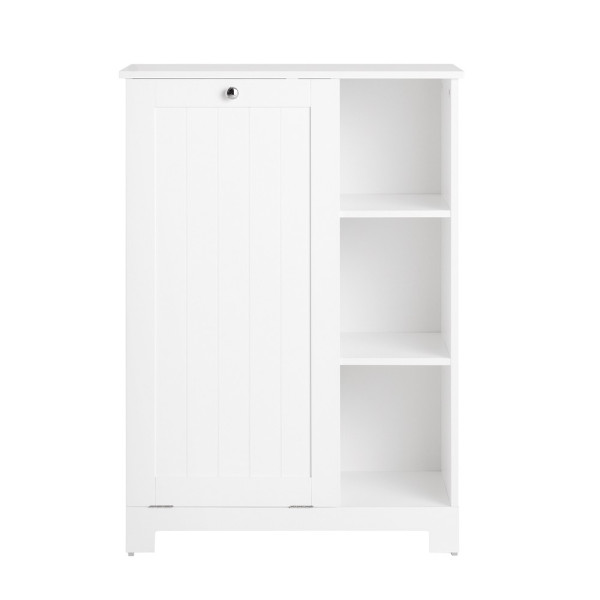 SoBuy Słupek łazienkowy z 1 drzwiami Biały 60x38x85cm Funkcjonalny BZR105-W 813567