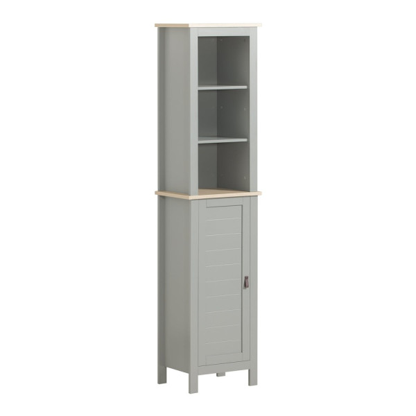 SoBuy Słupek łazienkowy z 1 drzwiami Jasnoszary 39x30x168cm BZR68-HG 816102