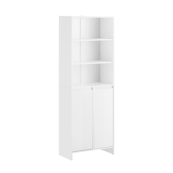 SoBuy Słupek łazienkowy z 2 drzwiczkami Biały 60x30x170.3cm BZR155-W 816104
