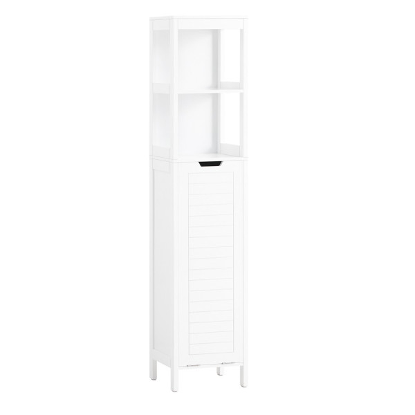 SoBuy Słupek łazienkowy z 2 półkami Biały 30x30x144cm Funkcjonalny BZR123-W 813573