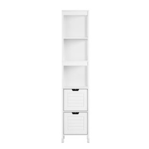 SoBuy Słupek łazienkowy z 2 szufladami Biały 30x30x145cm FRG126-W 816042 SoBuy Słupek łazienkowy z 2 szufladami Biały 30x30x145cm FRG126-W 816042