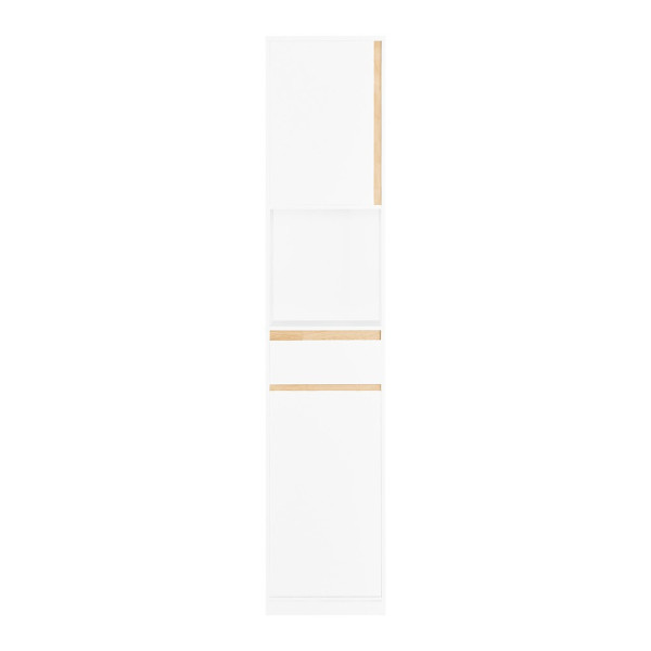 SoBuy Słupek łazienkowy z dwiema szufladami Biały 35x33x170cm BZR80-W 902766