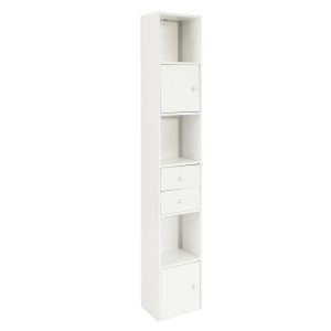 SoBuy Słupek łazienkowy z dwiema szufladami Biały STR10-W 902769 SoBuy Słupek łazienkowy z dwiema szufladami Biały STR10-W 902769
