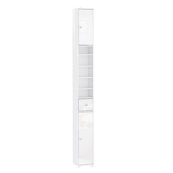 SoBuy Słupek łazienkowy z jedną szufladą Biały 20x20x180cm BZR167-GW 813562