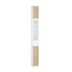 SoBuy Słupek łazienkowy z jedną szufladą Biały 20x20x180cm BZR34-BW 902756