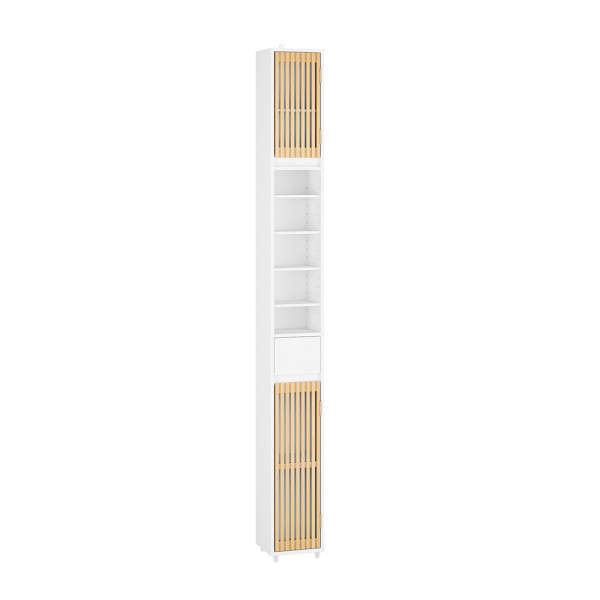 SoBuy Słupek łazienkowy z jedną szufladą Biały 20x20x180cm BZR34-BW 902756