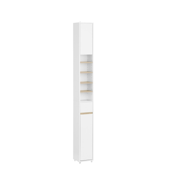 SoBuy Słupek łazienkowy z jedną szufladą Biały 20x20x180cm BZR34-NW 902759