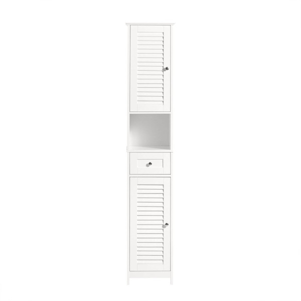 SoBuy Słupek łazienkowy z jedną szufladą Biały 32x30x170cm FRG236-W 813571