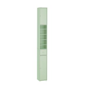 SoBuy Słupek łazienkowy z jedną szufladą Zielony 20x20x180cm BZR34-II-GR 810371