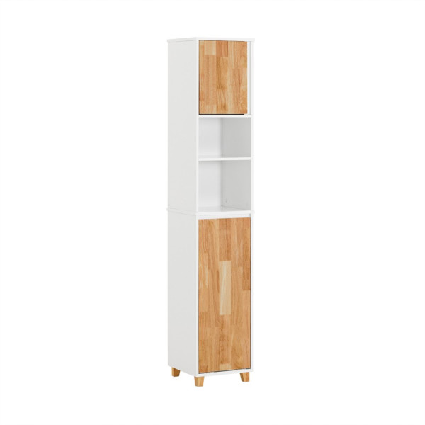 SoBuy Słupek z 2 drzwiami Biały 31x32x170cm Funkcjonalny BZR74-W 902764
