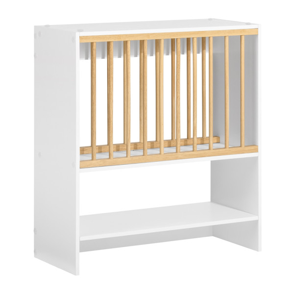 SoBuy Stojak na talerze z 7 półkami Biały 64x24x71cm Funkcjonalny KCR09-W 809573
