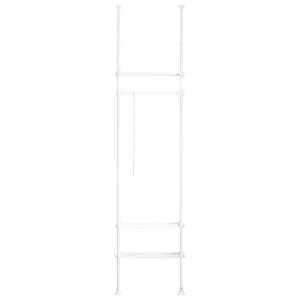 SoBuy Stojak na ubrania z półką Biały 80x27x300cm Funkcjonalny KLS07-W 816082 SoBuy Stojak na ubrania z półką Biały 80x27x300cm Funkcjonalny KLS07-W 816082