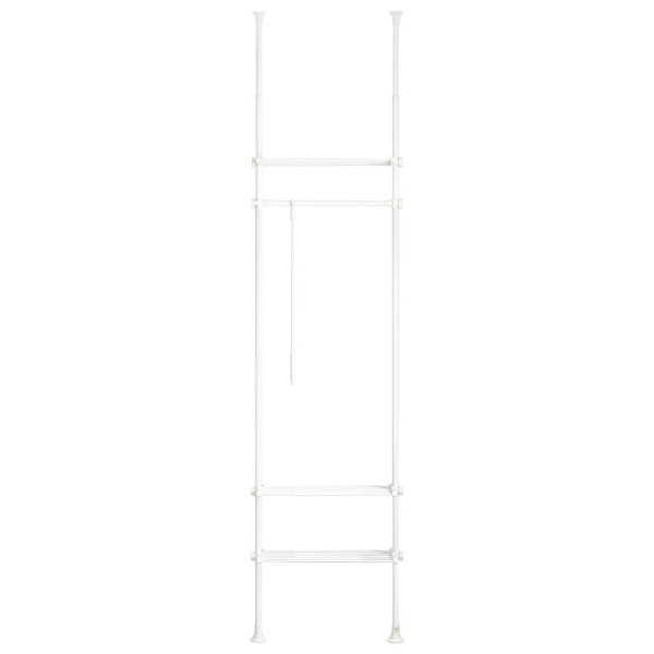 SoBuy Stojak na ubrania z półką Biały 80x27x300cm Funkcjonalny KLS07-W 816082