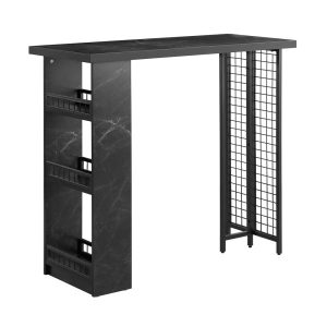 SoBuy Stół barowy z półką Czarny 120x50x105cm Przemysłowy FWT100-SCH 811765 SoBuy Stół barowy z półką Czarny 120x50x105cm Przemysłowy FWT100-SCH 811765